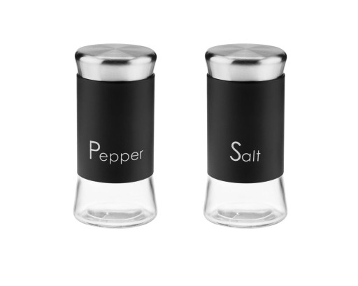 Solniczka + pieprzniczka GRENO 150 ml stal czarny