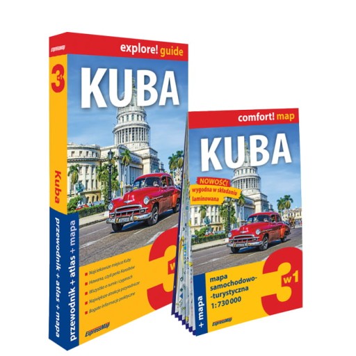 Kuba 3w1 przewodnik + atlas + mapa