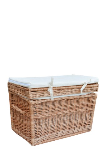 KUFER WIKLINOWY NATURALNY 60 CM + PODUSZKA 4 KOLOR