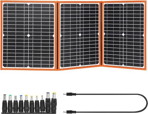 Panel Słoneczny Ładowarka Solarna Turystyczna Przenośna Na Kemping 60W