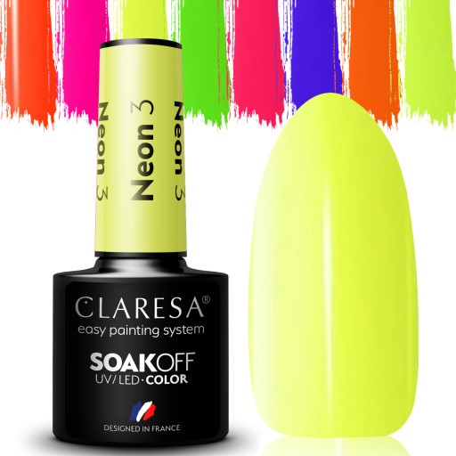 HIT CLARESA NEON Lakiery Hybrydowe NEONOWE #3