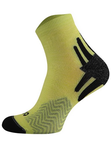 Kolorowe skarpety biegowe Running Raid 50% Merino 43-46 lime