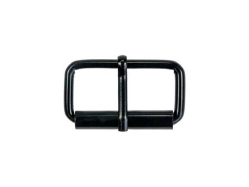 Klamra Rymarska 40x20x4mm z Rolką Czarny Mat 10szt
