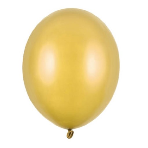BALONY ZŁOTE na URODZINY WESELE ŚLUB 27cm 10 sztuk