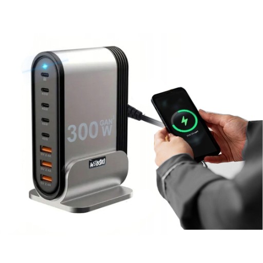 ŁADOWARKA DESKTOP USB do Firmy Biura 300W Wieloportowa Stacja Dokująca