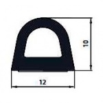 USZCZELKA SAMOPRZYLEPNA CZARNA DRZWI OKNA 12x10 mm