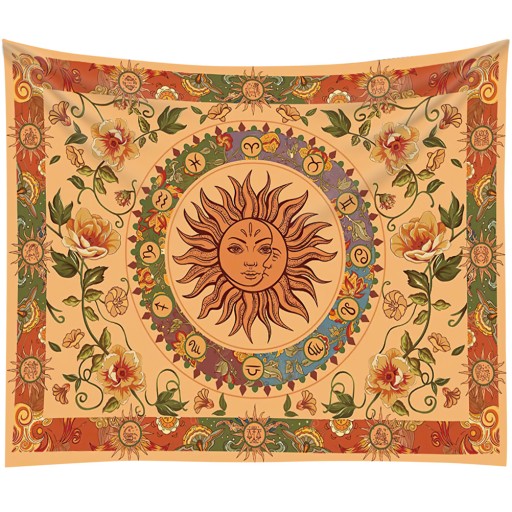 Sun Moon Tapestry Vintage Home Decor gobeliny