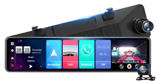 Rejestrator 12'' 4G Kamera tylna WiFi Android ADAS