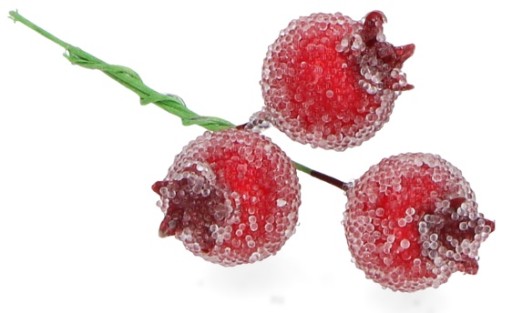GŁÓG OSZRONIONY 1 CM OBLODZONY CZERWONE 3 SZTUKI