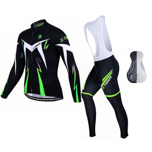 STRÓJ ROWEROWY MĘSKI GETRY BLUZA Z WKŁADKĄ ŻELOWĄ