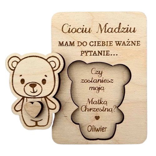 Czy zostaniesz moją Chrzestną prośba zaproszenie