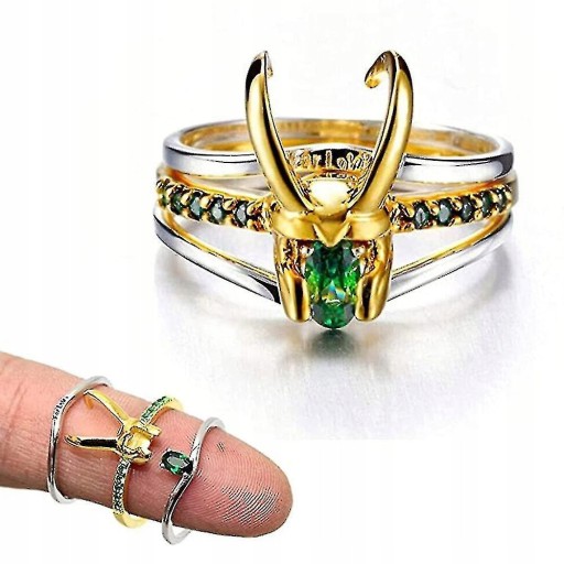 3 In 1 Movie Thor Loki Helmet Alloy Ring Unisex