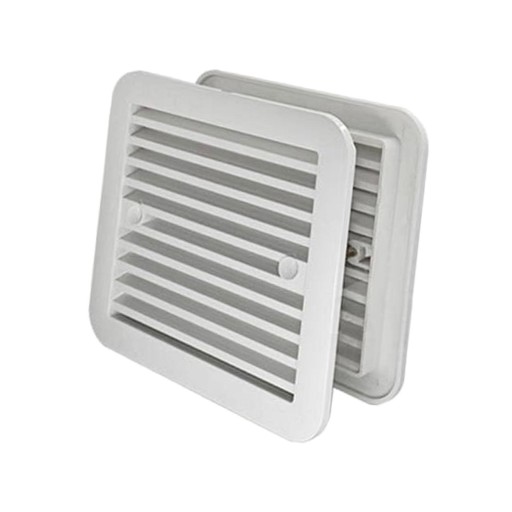 Generic Side Exhaust Outlet, Air Ventilation Window, High White with Frame