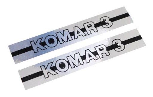 Naklejki Komar 3 chromowane - para org. wzór