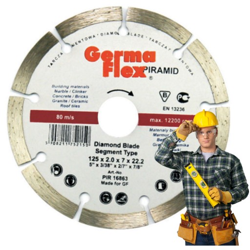 TARCZA do CIĘCIA KOSTKI BRUKOWEJ BETONU 125 mm