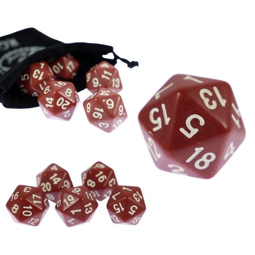 KOSTKA RPG BRĄZOWA KOŚĆ DWUDZIESTOŚCIENNA K20