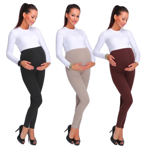 ZESTAW 3 X LEGGINSY CIĄŻOWE OCIEPLANE GETRY PREG28