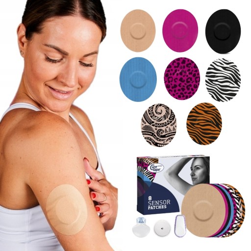 PLASTRY OCHRONNE NA SENSOR CURETAPE CGM do FREESTYLE LIBRE - MIX - 8 szt.