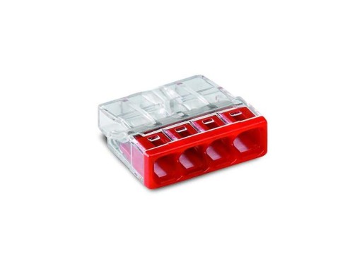 10x Szybkozłączka Wago do przewodów jednodrutowych 4x 0,5-2,5 mm²