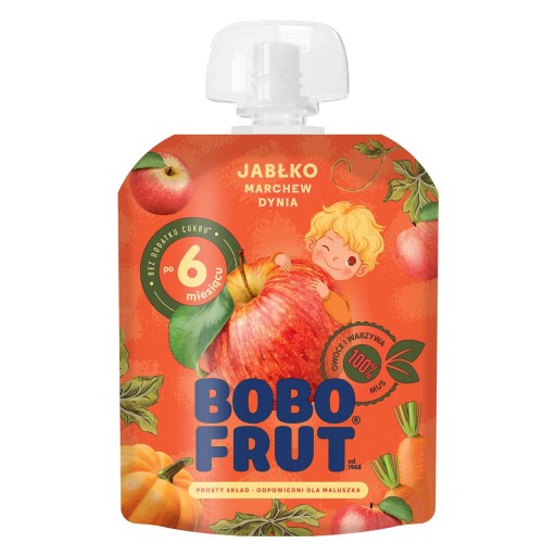 BOBO FRUT Mus Jabłko marchewka dynia, 90g
