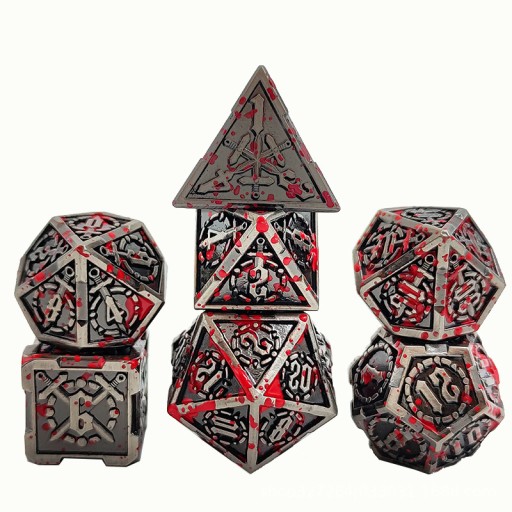 POŚWIĘCENIE PALADYNA ZESTAW 7 METALOWYCH KOŚCI KOSTEK RPG