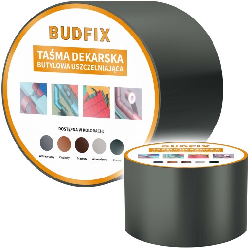 TAŚMA DEKARSKA BUTYLOWA ANTRACYTOWA ANTRACYT 50MM 10M uszczelniająca butyl