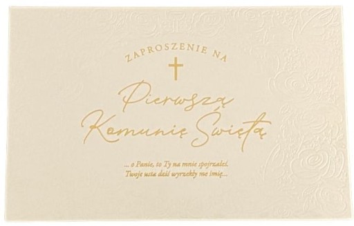 ZAPROSZENIE NA I KOMUNIĘ ŚWIĘTĄ MINIMALISTYCZNE