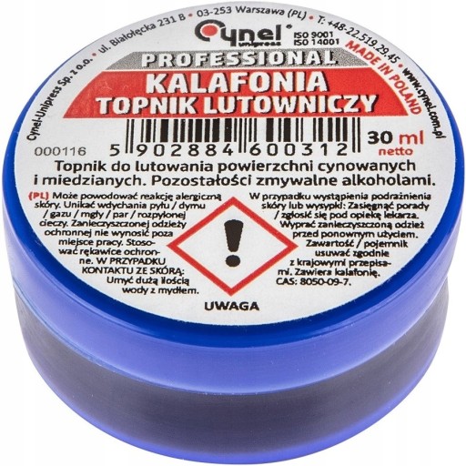 Topnik Kalafonia do lutowania miękkiego 30 g