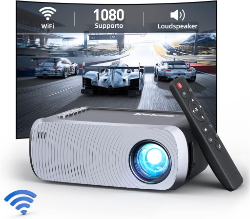 Projektor LED KOLEXA VF-280 szary rzutnik wifi FULL HD 1080P 100 cali
