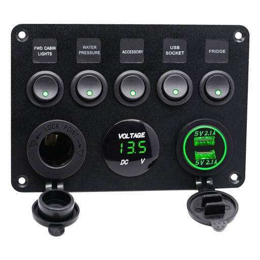 5 Gang 12V/24V Inline-skrzynka bezpieczników Panel