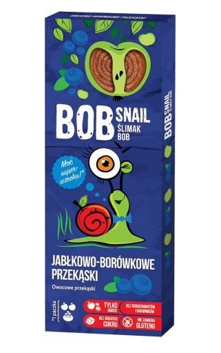 ŚLIMAK Przekąska Jabłko Borówka 30g BOB SNAIL