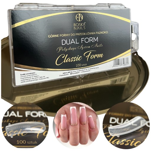 BOSKA Nails Dual Form Górne formy do przedłużania Classic polyshape 100szt