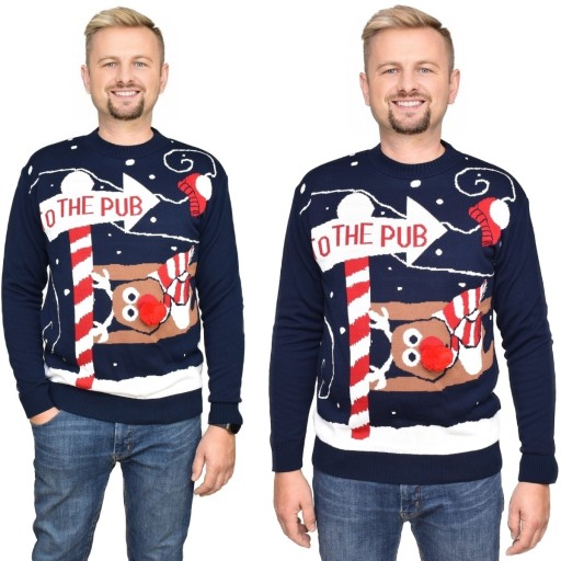 SWETER ŚWIĄTECZNY MĘSKIE ŚWIĄTECZNE NA MIKOŁAJA L