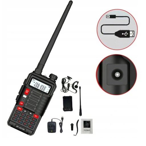 WALKIE-TALKIE BAOFENG BF-UV10R Z MOŻLIWOŚCIĄ REGULACJI CZĘSTOTLIWOŚCI USB