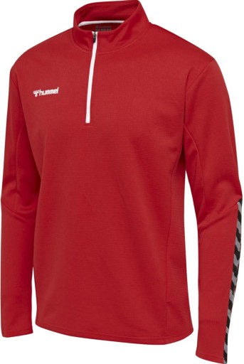 BLUZA HUMMEL AUTHENTIC HALF ZIP R. S CZERWONA
