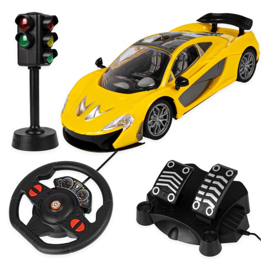Samochód sterowany auto RC pilot kierownica pedały
