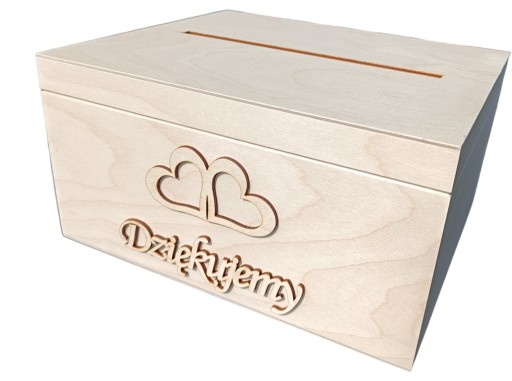 Pudełko drewniane na koperty ślubne 30x15x25