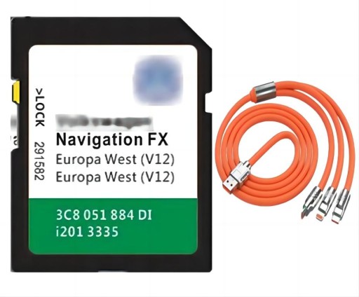 European Western Navigation Map Card Compatible with Volkswagen