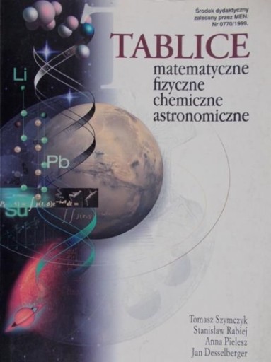 Tablice matematyczne fizyczne chemiczne