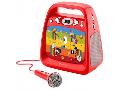 Odtwarzacz CD MP3 GOGEN DeckoKaraoke Czerwony