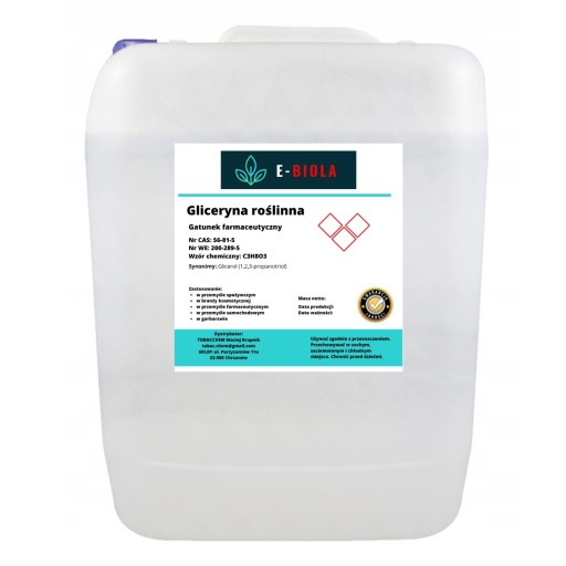 GLICERYNA ROŚLINNA FARMACEUTYCZNA 10L = 12,5 kg
