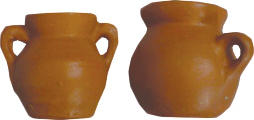 Dzbanki (wygląd gliniany) 2,5cm wys do fig. 7-13cm