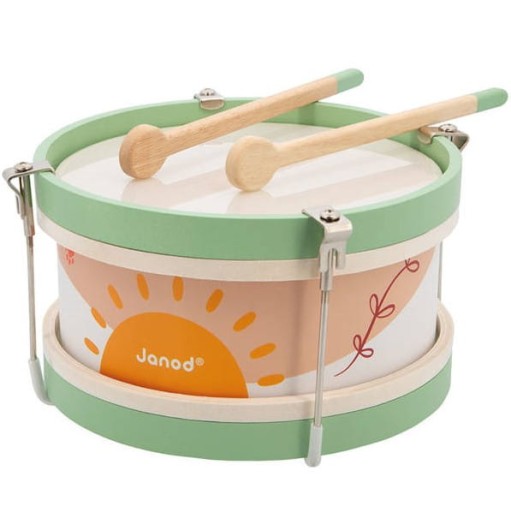 Drewniany Bębenek Sunshine Zabawka Instrument Muzyczny 18m+ Janod