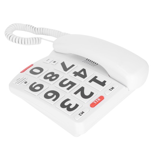 Starszy telefon stacjonarny z przewodowym