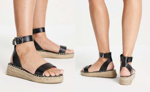 SOUTH BEACH ESPADRYLE CZARNE DWUCZĘŚCIOWE 38 AS8