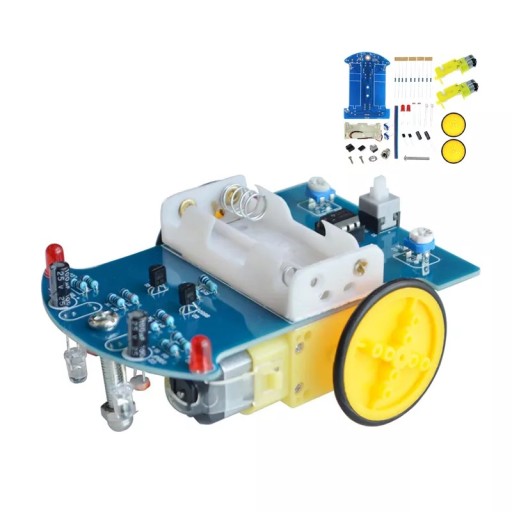 Robot pojazd jeżdżący po linii line follower DIY