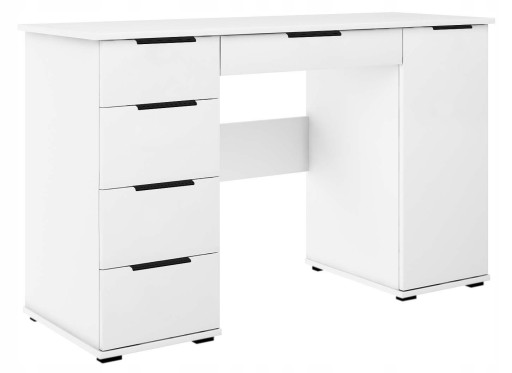 BIURKO ABS B2 BIAŁY 5 SZUFLAD SZKOLNE 124x45