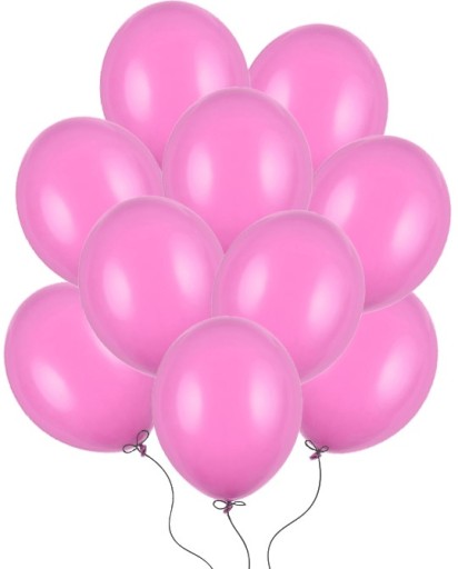 BALONY FUKSJA PASTELOWE MOCNE ŚLUB WESELE KOMUNIA DO GIRLAND 23 CM 100 SZT