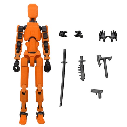 Wydrukowana w 3D figurka wieloprzegubowego modelu robota ruchoma figurka stawu