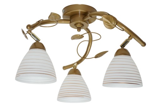 Lampa PA3-93Z-zł żyrandol plafon wiszący LED regulacja KOLORY klosz szklany
